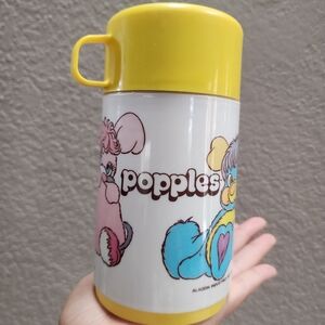 Vintage 1986 Popples Aladdin Thermas With Yellow‎ Lid